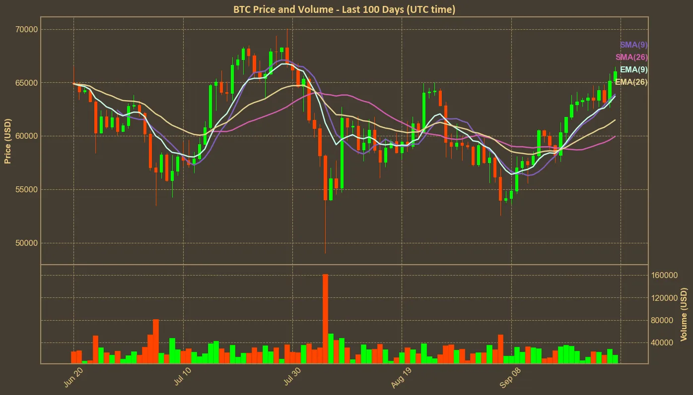 Chart with btc price