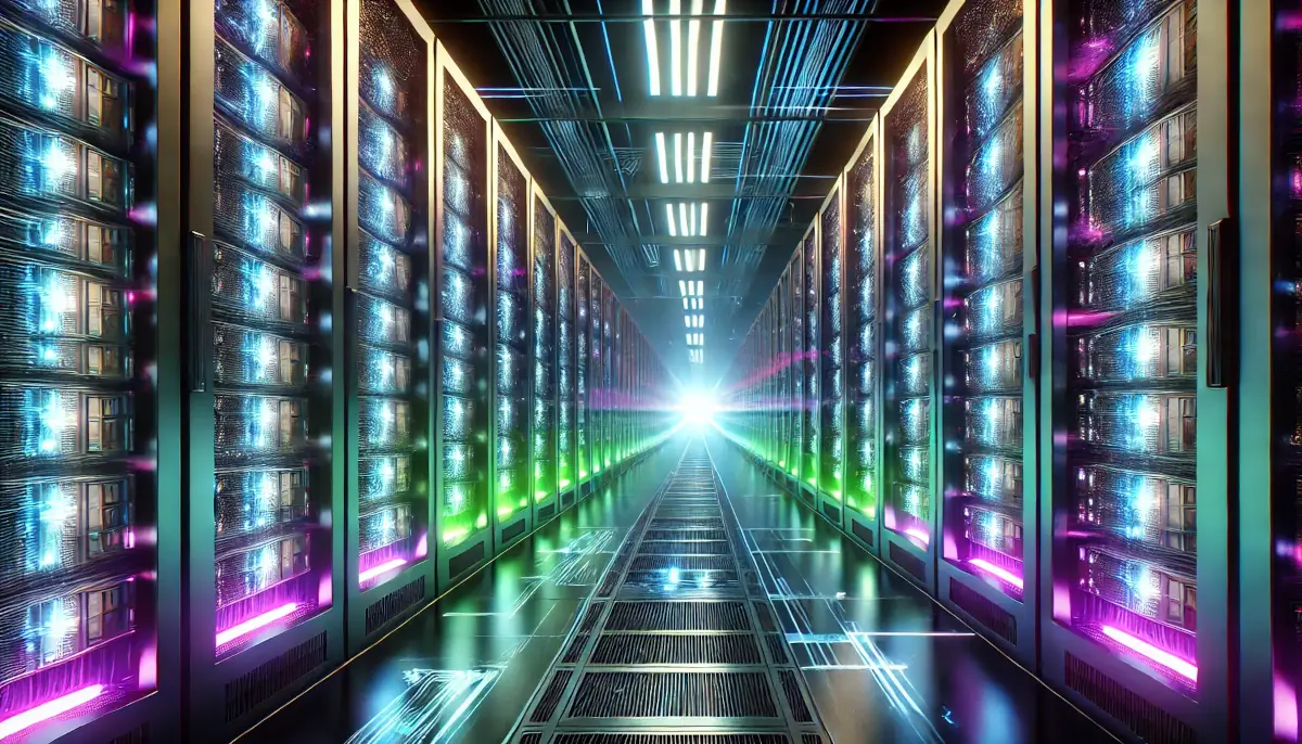 Picture showing visualisation of a supercomputer that might be powering SUI