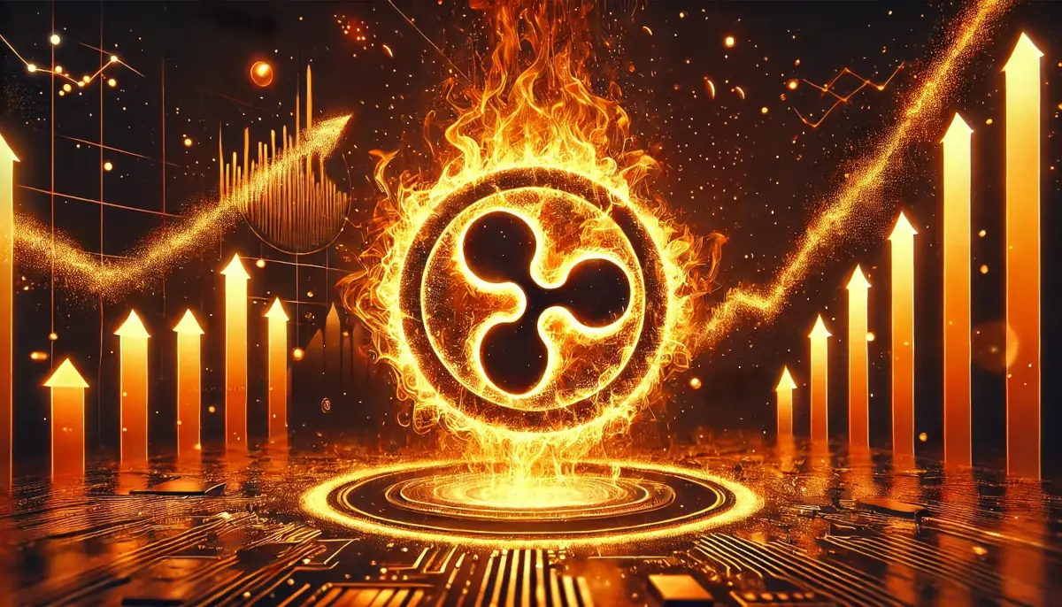 Picture showing ripple logo on fire