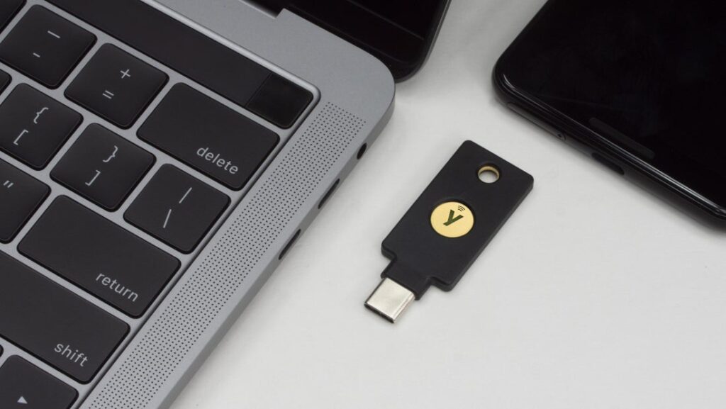 Picture showing USB security key