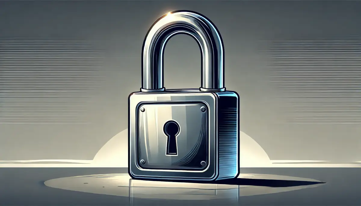 Picture showing padlock, symbolizing the security of security keys