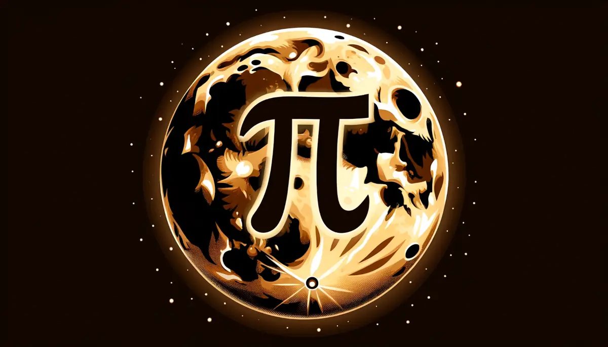 Picture showing Pi Network symbol on the moon