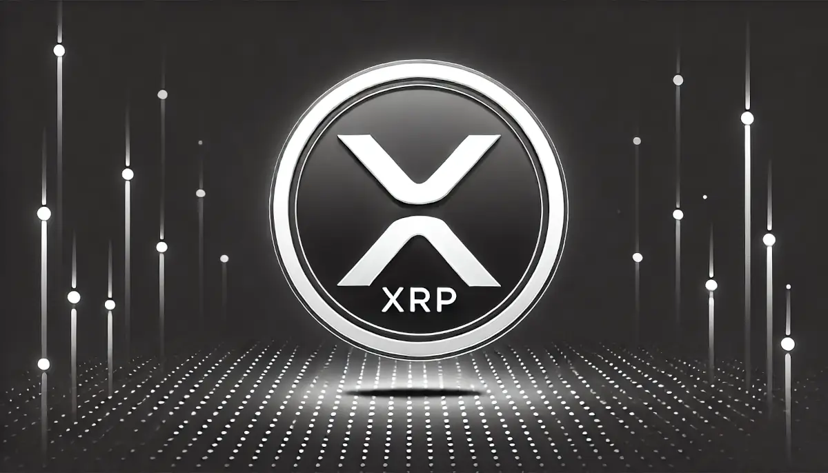 Picture showing XRP coin on a black background