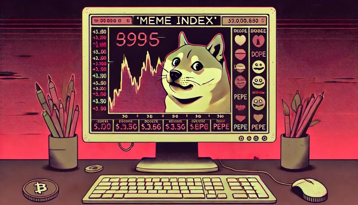 Picture showing computer with suspicious meme index, similarly to how MEMEX presale is suspicious