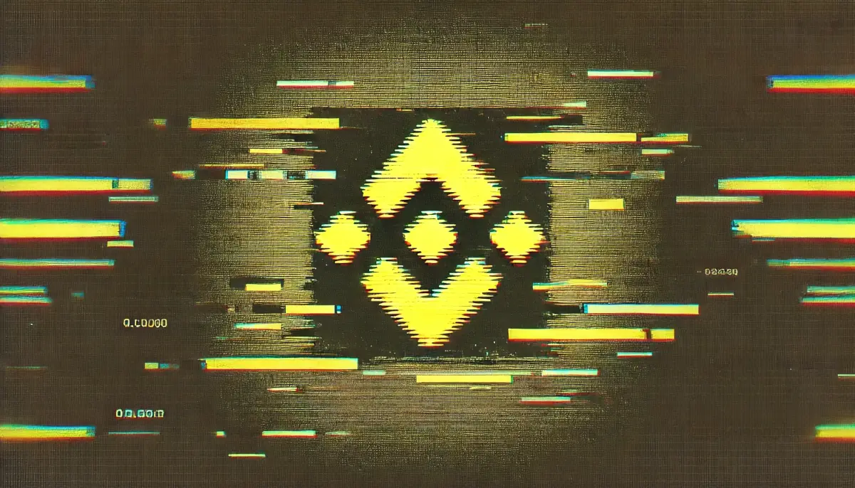 Picture showing glitched Binance logo, symbolizing Four.meme hack