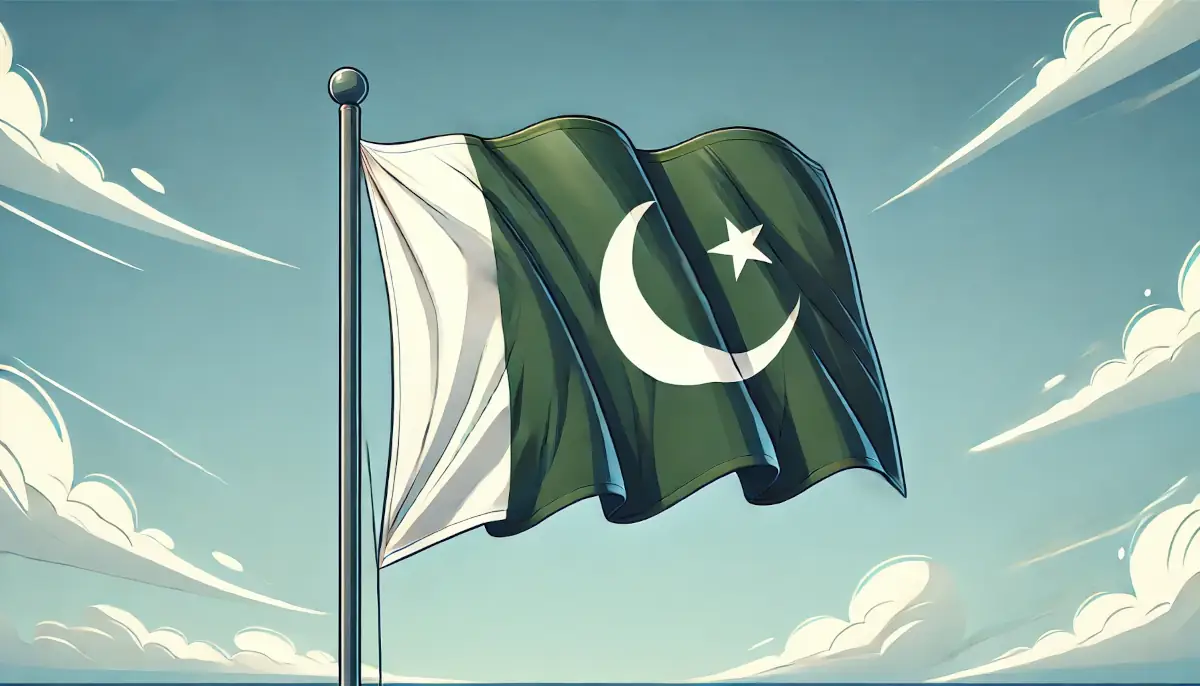 Picture showing the flag of Pakistan