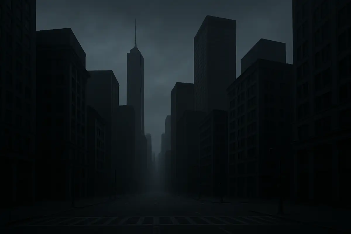 Picture showing city during a blackout