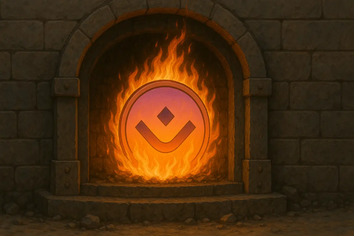 Picture showing Mantra (OM) coin being burned