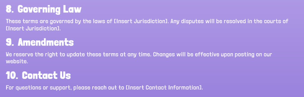 Is FloppyPepe a Scam? Red Flags of FPPE Presale Picture showing Terms of Use from FloppyPepe site