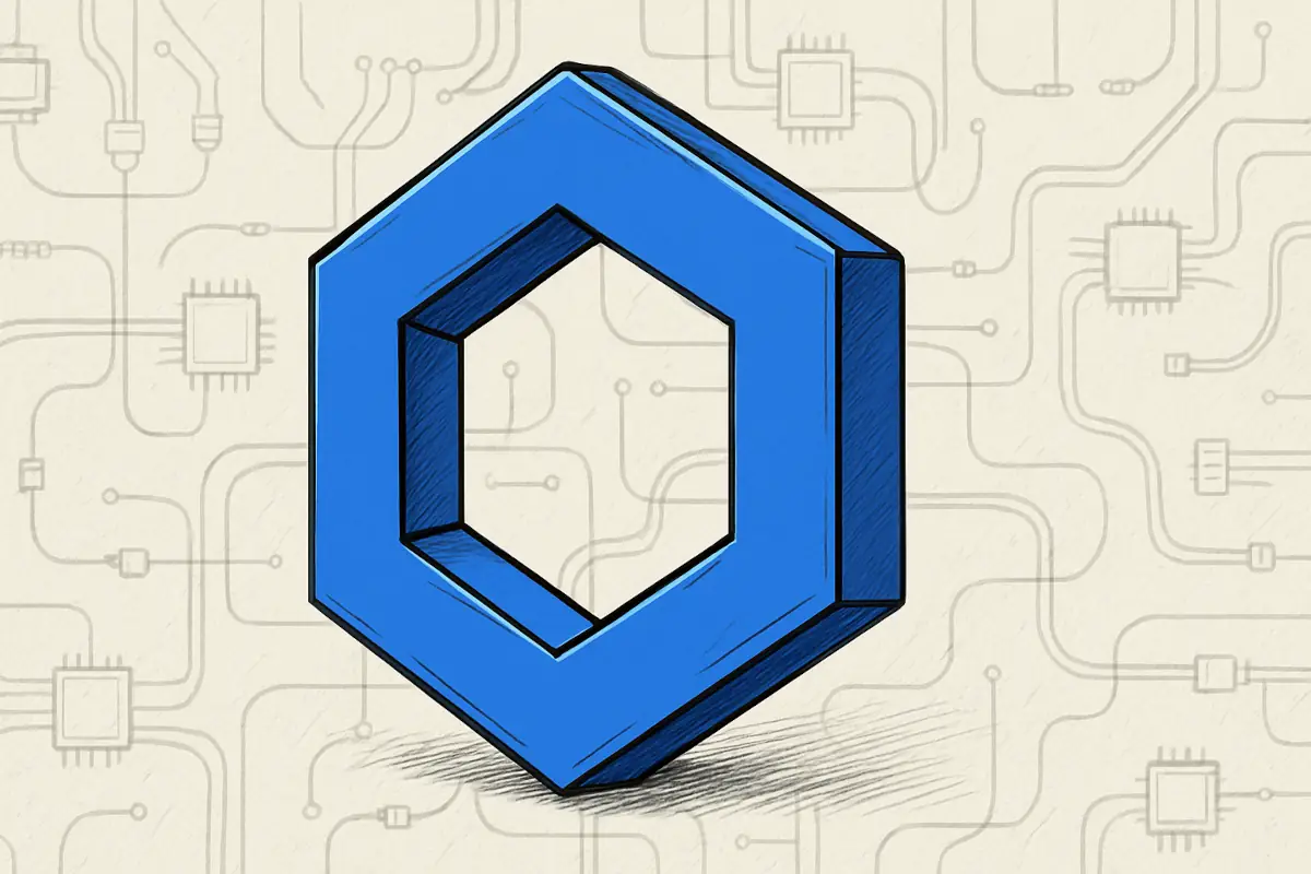 Picture showing blue hexagon