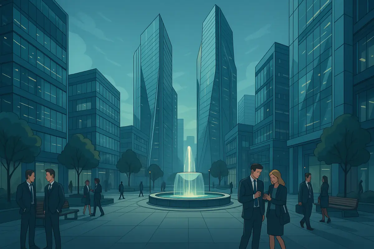 Picture showing corporate buildings
