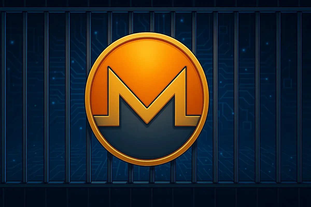 Chart showing Monero Coin, symbolizing new EU AML regulations