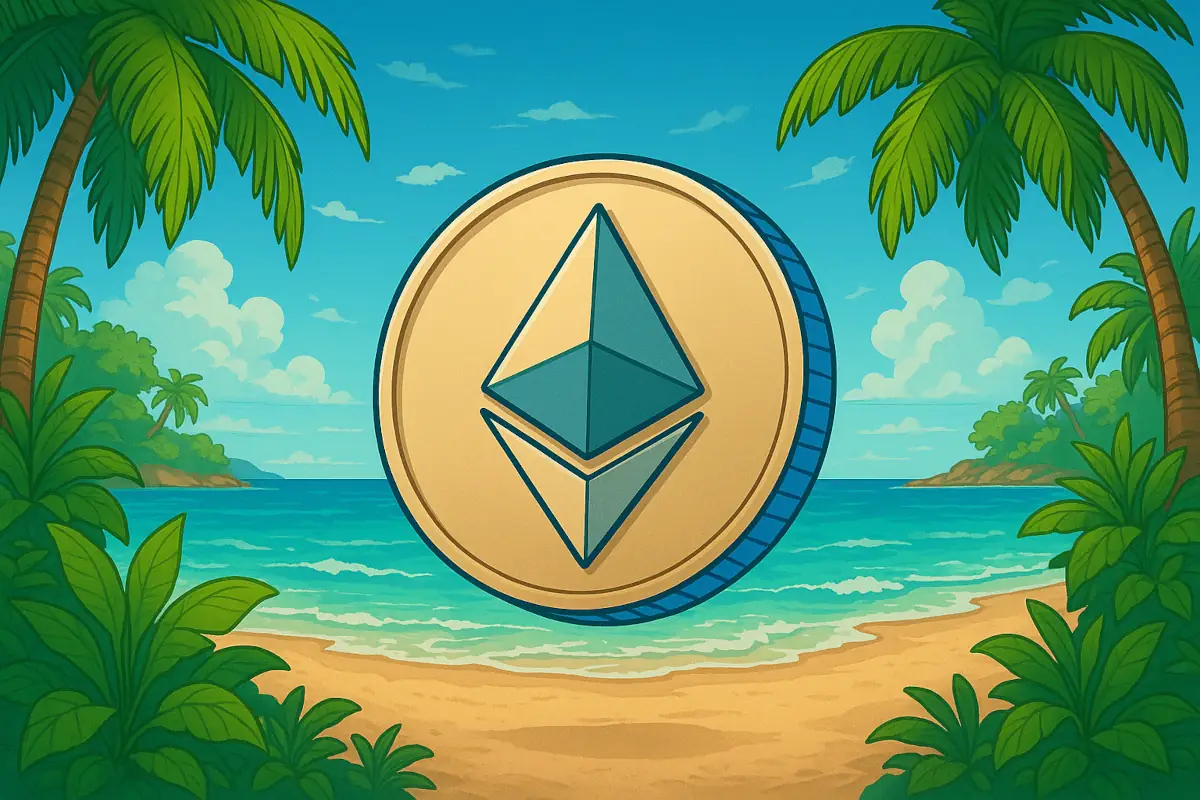 Picture showing Ethereum (ETH) on island