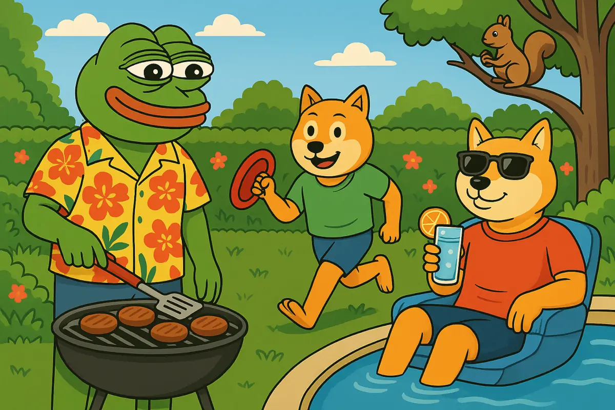 Picture showing animals from memecoins
