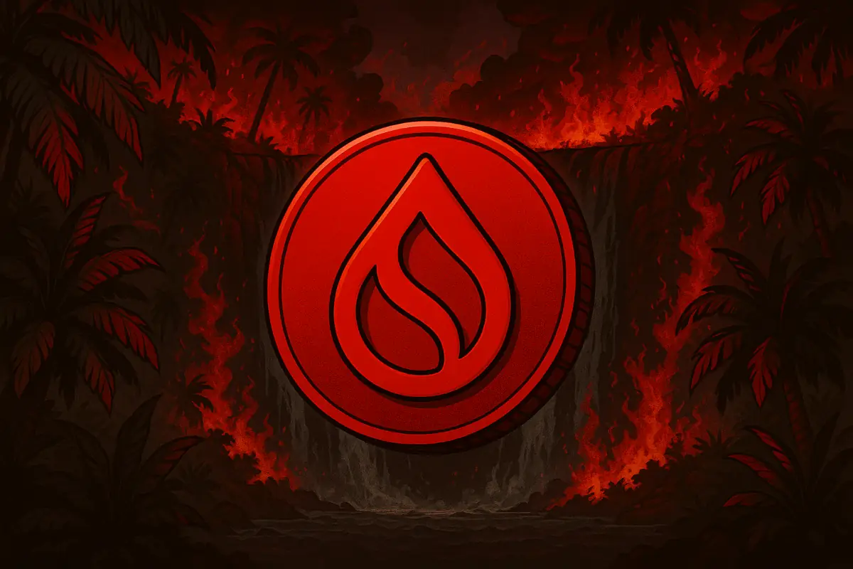SUI in red colors, on fire after the Cetus hack