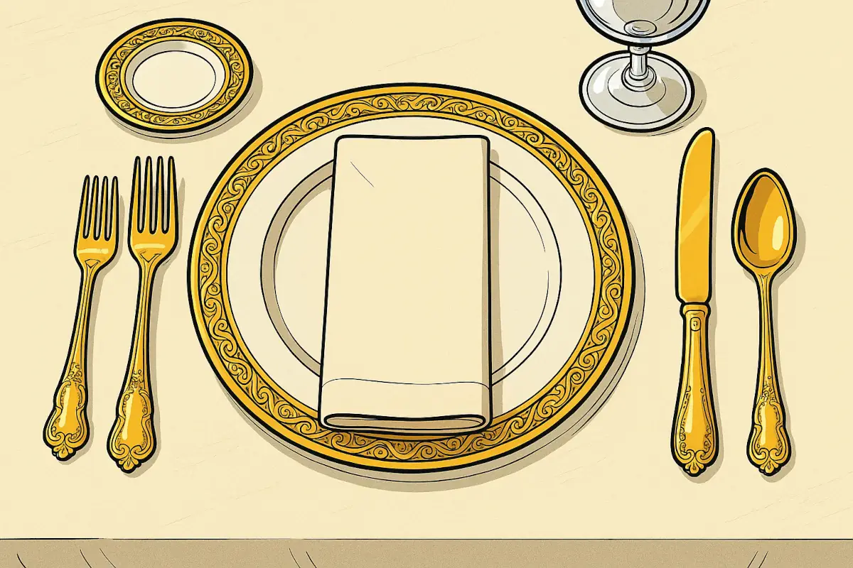 Picture showing official dinner setup, reffering to TRUMP token event