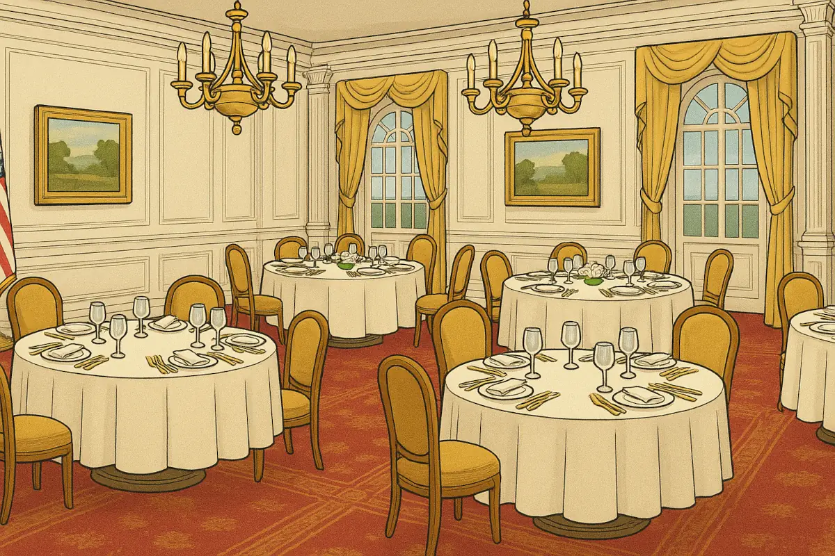 Picture showing TRUMP dinner
