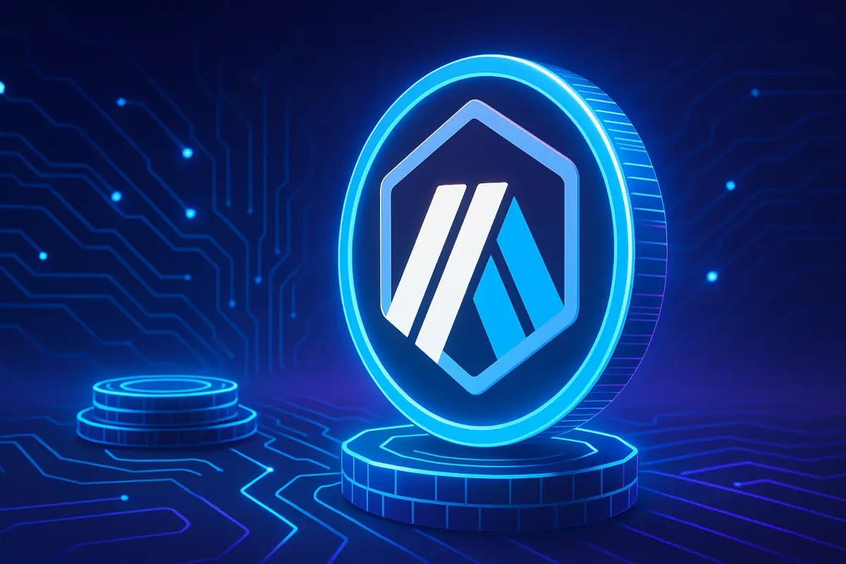 Picture showing Arbitrum coin