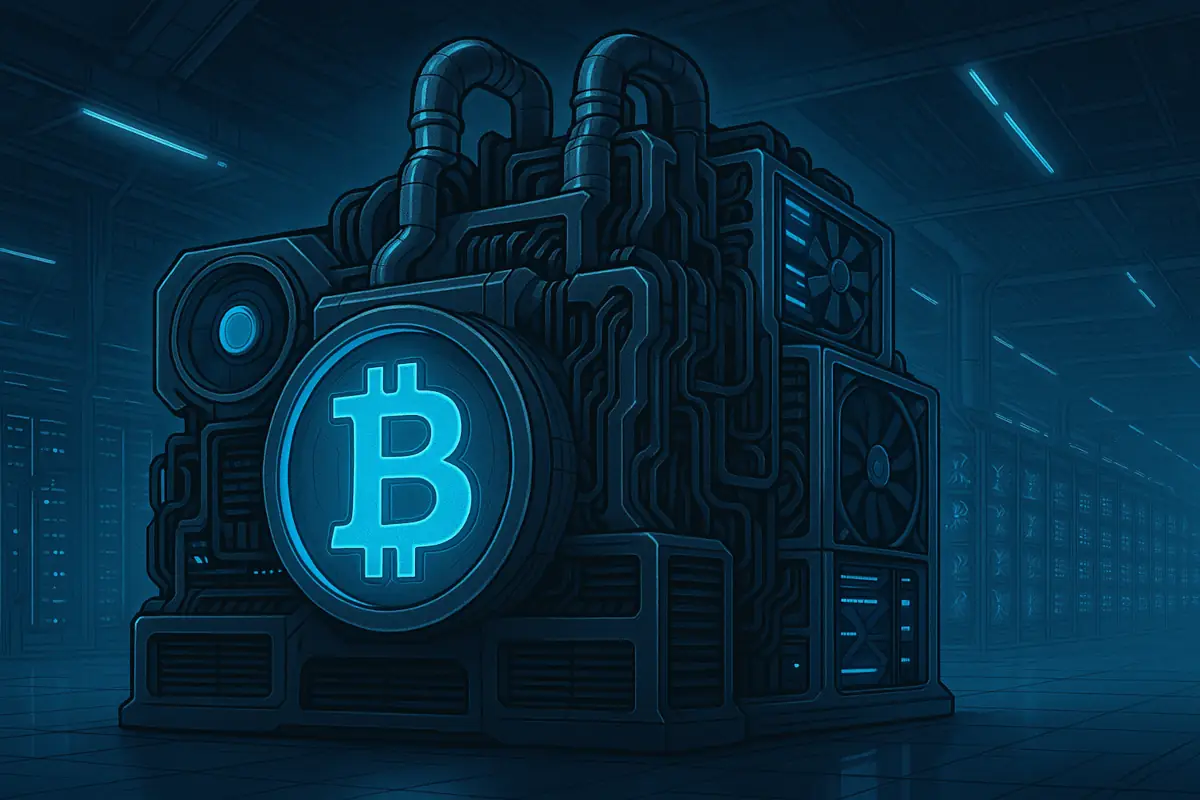 Picture showing Bitcoin miner