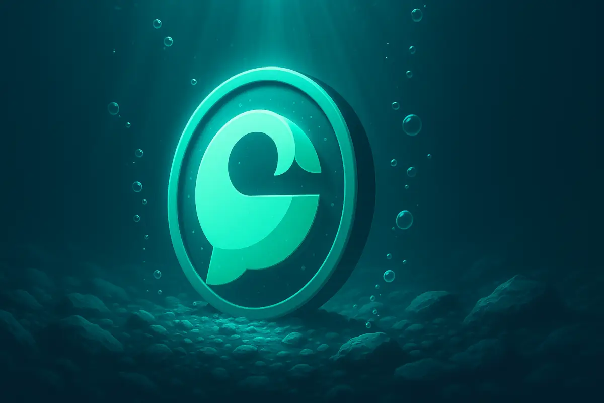 Picture showing Cetus Protocol coin under water