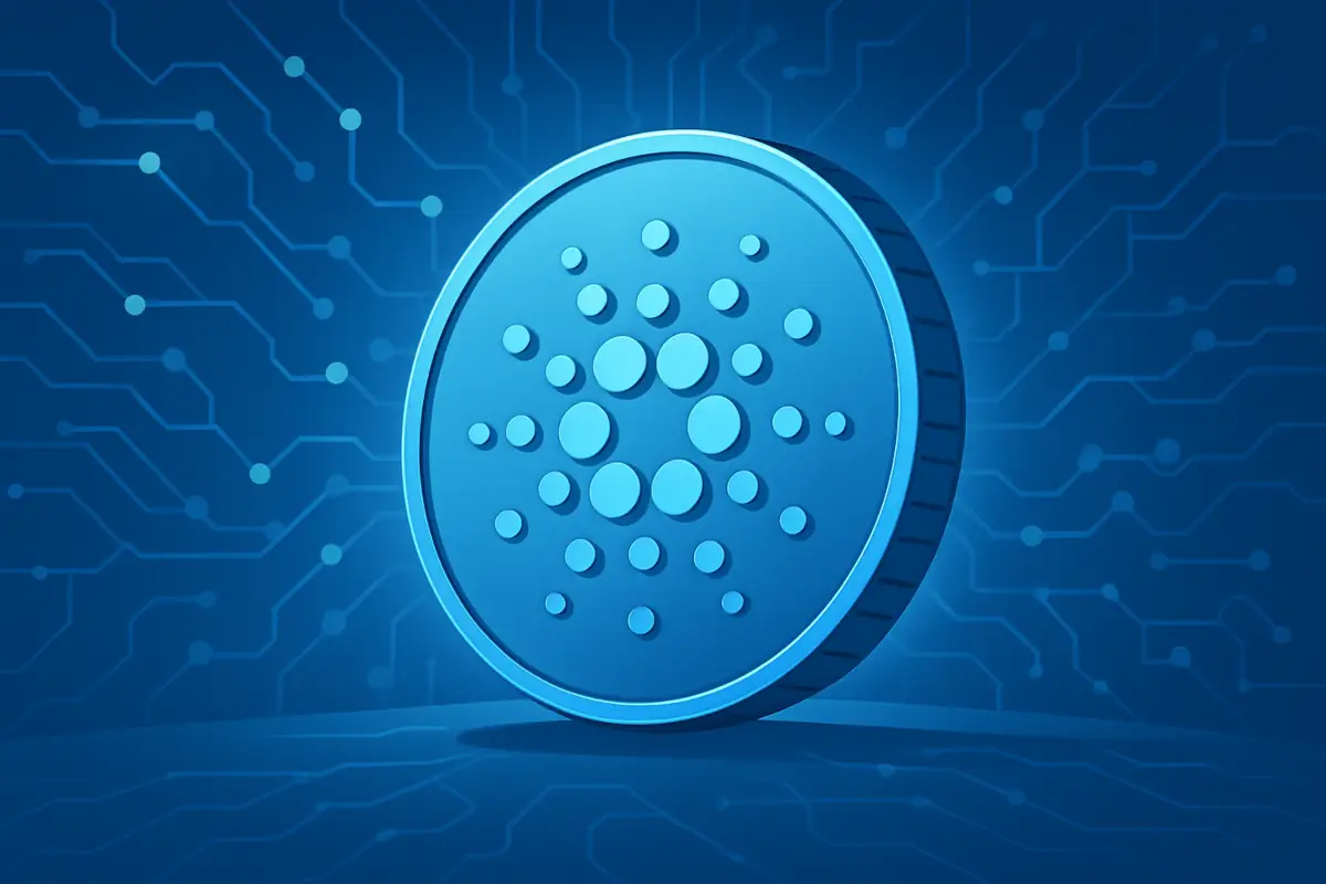 Picture showing Cardano (ADA) coin