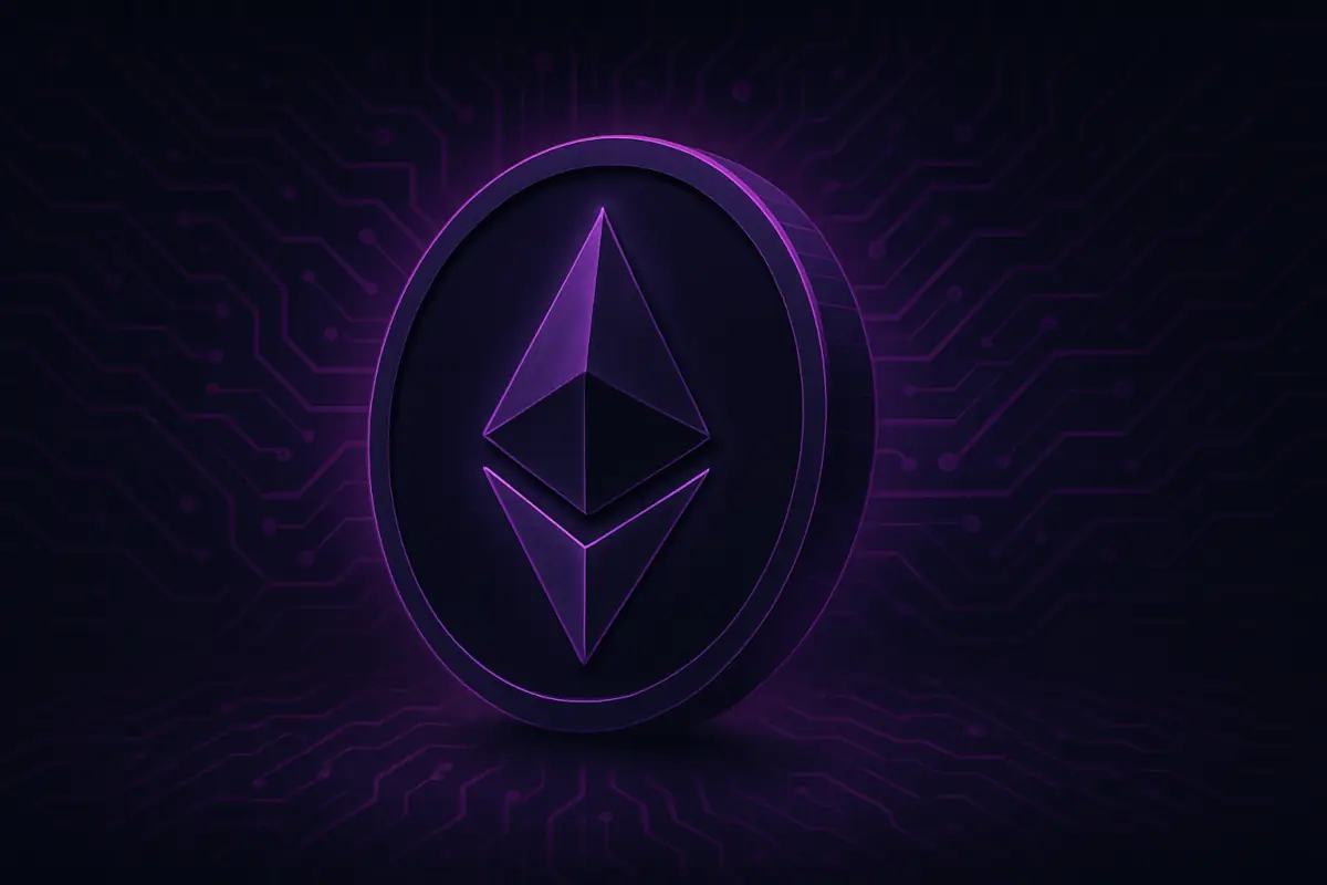 Picture showing dark Ethereum coin, symbolizing EIP-7702 bad usage