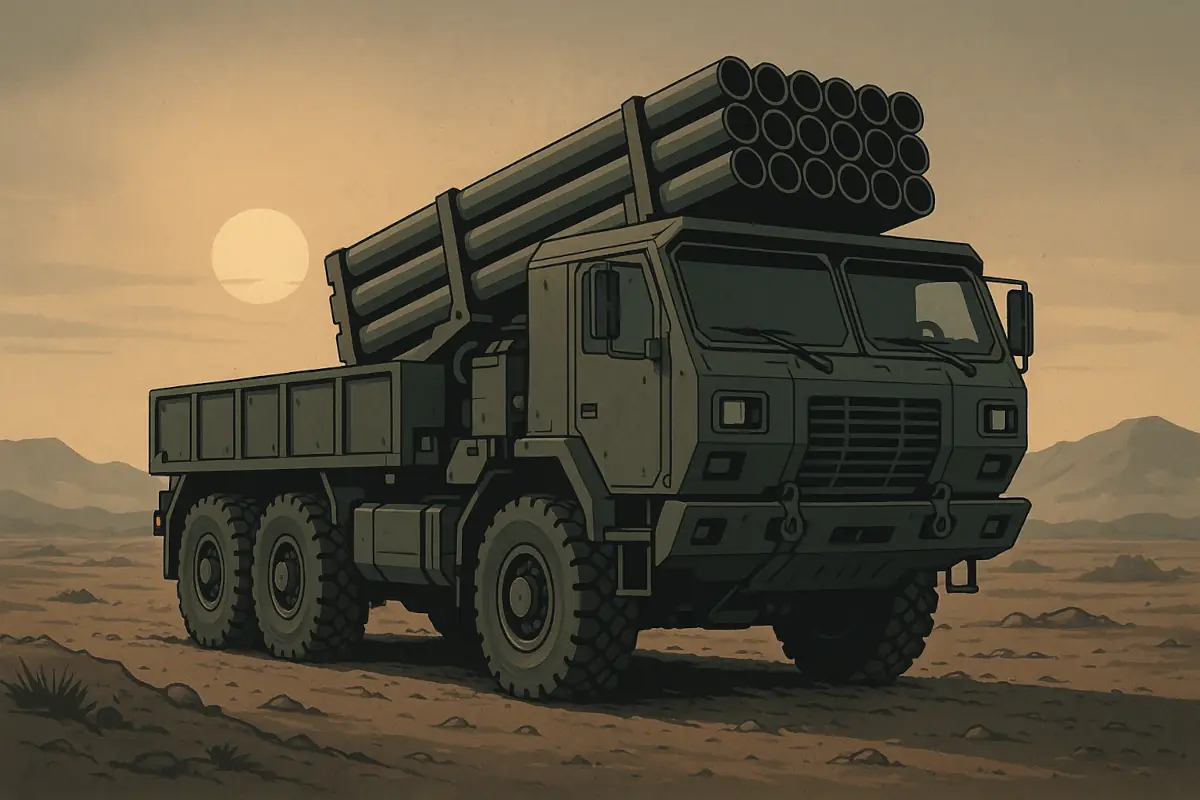 Picture showing heavy military truck