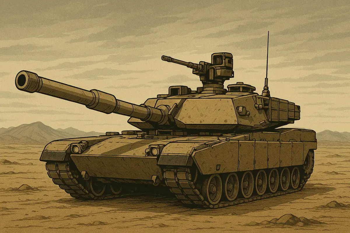 Picture showing tank, symbolizing escalation between Israel, USA and Iran