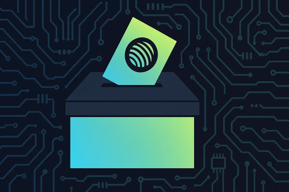 Picture showing voting box with jupiter logo
