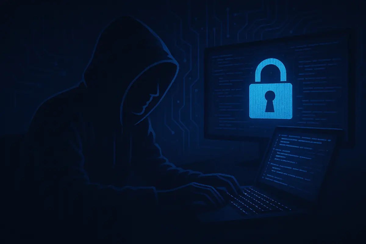 Picture showing hacker hacking Nobitex