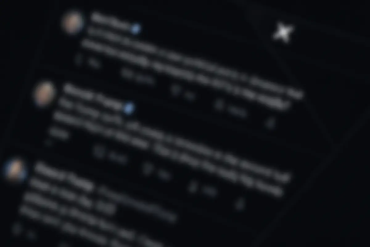 Picture showing blurred X posts, symbolizing Trump-Musk feud that affected crypto
